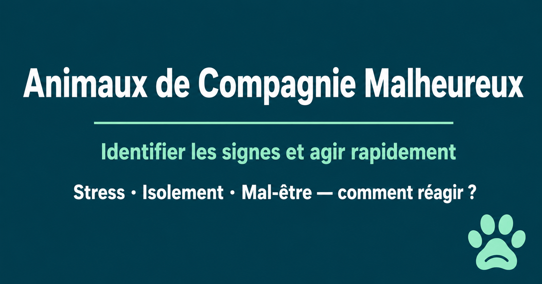 Image de l'article: Animaux de Compagnie Malheureux : 7 Causes en 2026 - Actualités assurance animaux JeSwitch