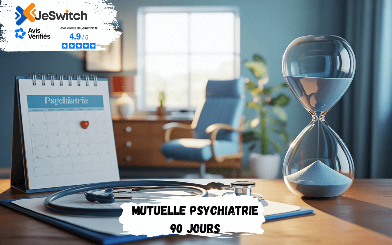 Image principale de l'article: Mutuelle psychiatrie 90 jours : guide complet 2025 - Actualités Mutuelle Santé JeSwitch