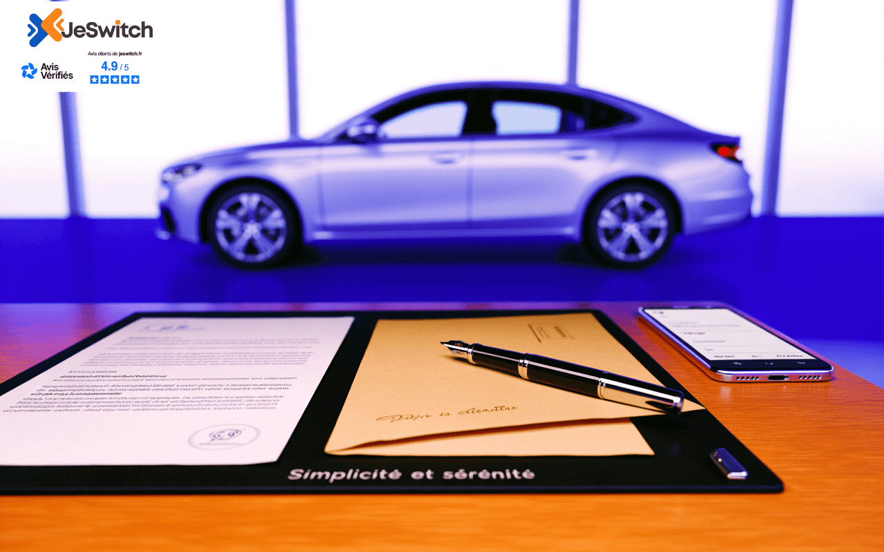 Image principale de l'article: Lettre Résiliation Assurance Auto 2025 : Guide Complet pour Économiser 438€/an - Actualités Assurance Auto JeSwitch