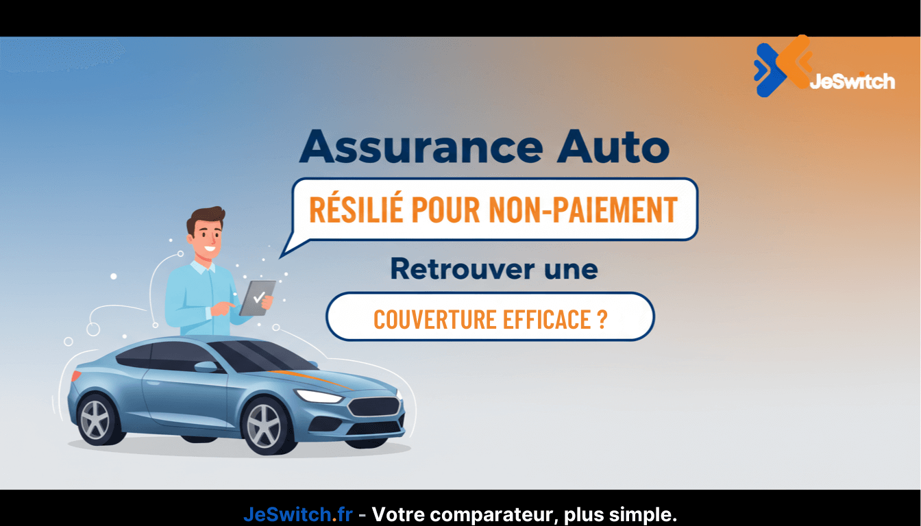 Image de l'article: Assurance Auto Résilié Pour Non-Paiement : Comment Retrouver une Couverture Efficace ? - Actualités assurance auto JeSwitch