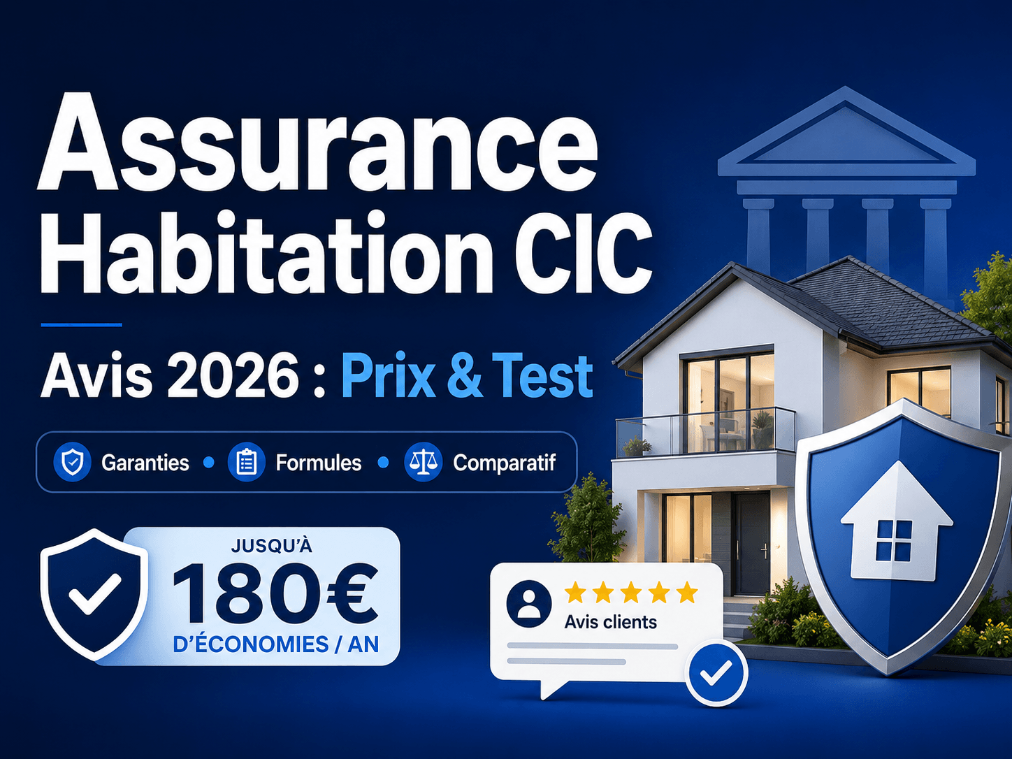 Image principale de l'article: Assurance Habitation CIC Avis 2026 : Prix & Test - Actualités Assurance Habitation JeSwitch