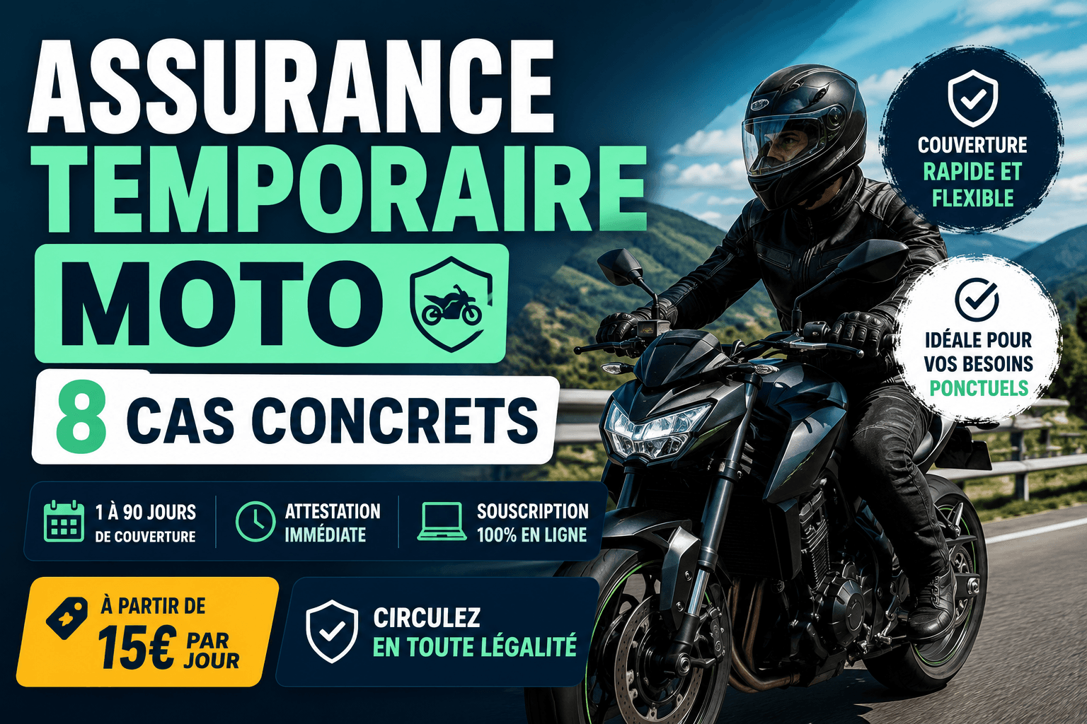 Image de l'article: Assurance Temporaire Moto : 8 Cas Concrets - Actualités assurance moto JeSwitch