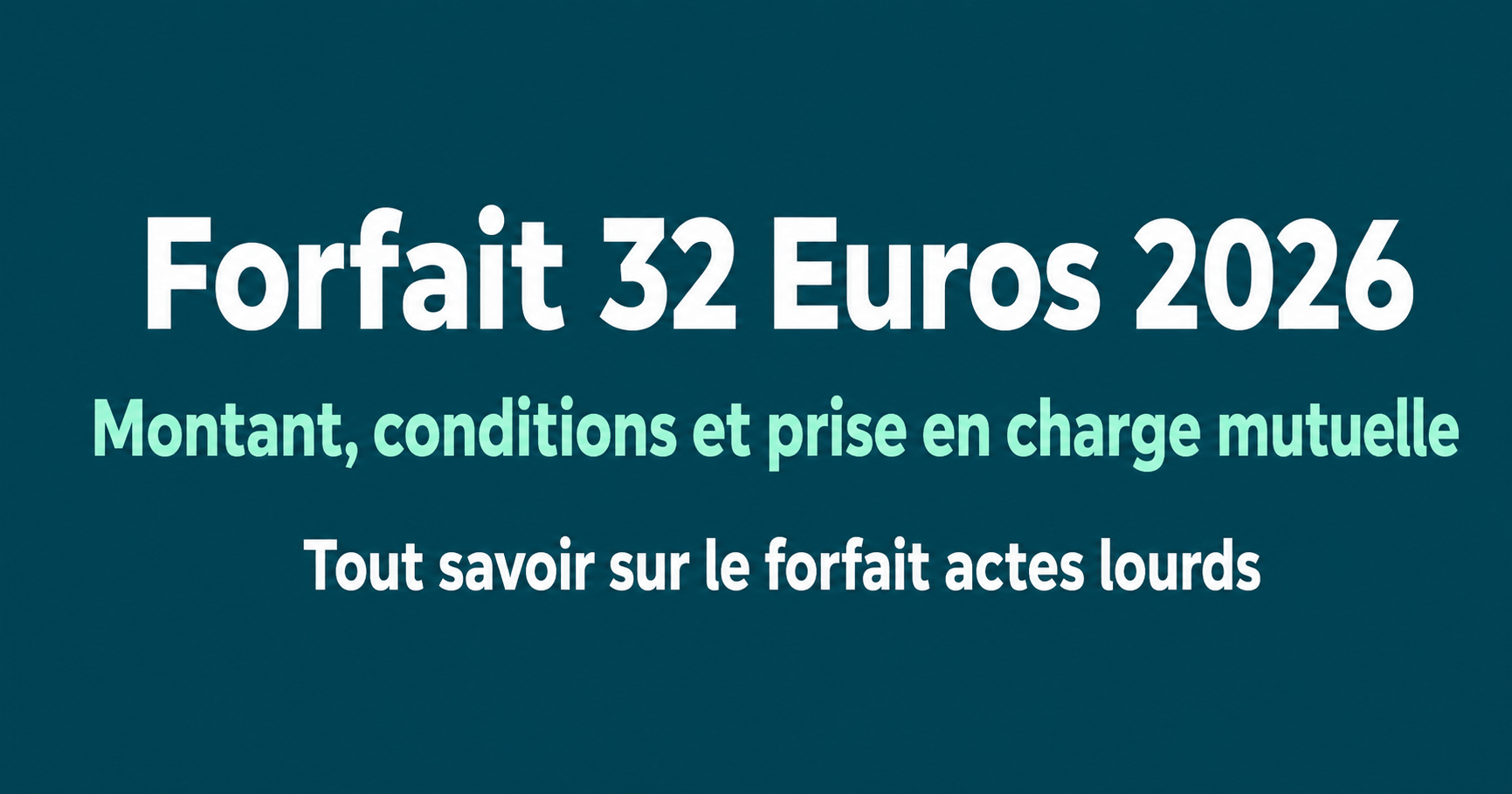 Image de l'article: Forfait 32 euros 2026 : Actes Concernés, Exonérations - Actualités mutuelle santé JeSwitch