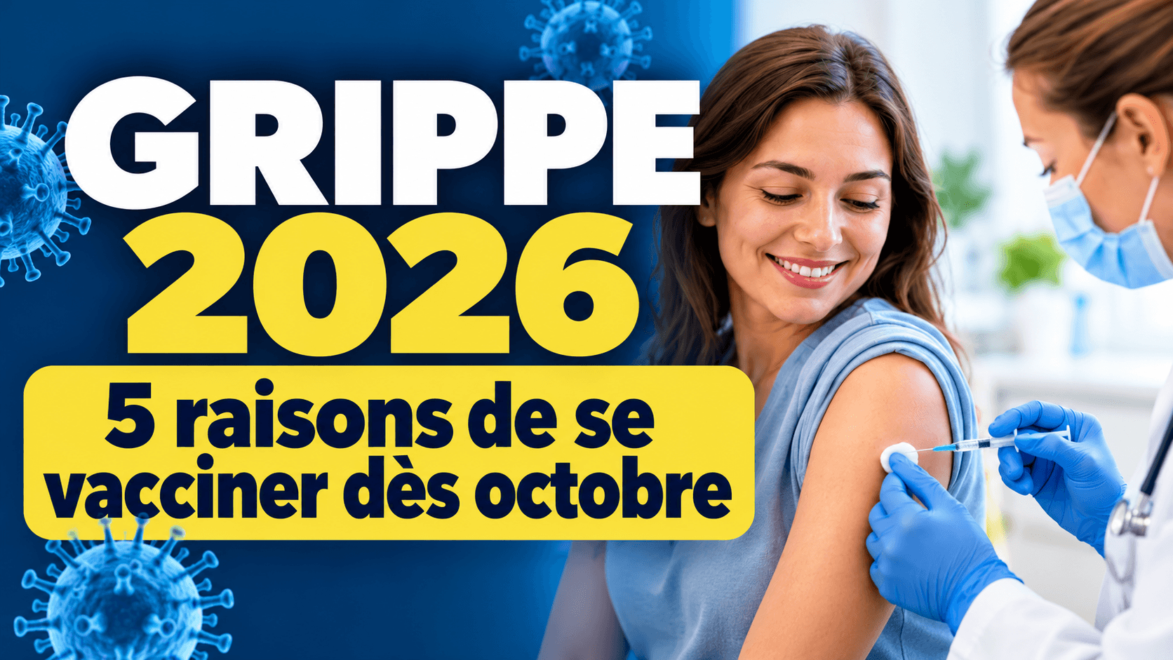 Image principale de l'article: Grippe 2026 : 5 raisons de se vacciner dès octobre - Actualités Mutuelle Santé JeSwitch