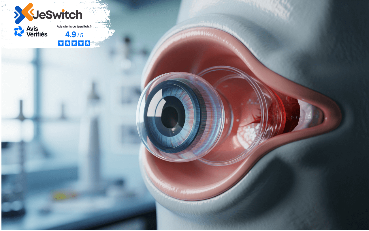 Image de l'article: Implant Oculaire Remboursement Sécurité Sociale 2025 : Économisez jusqu'à 2 000€ avec JeSwitch - Actualités mutuelle santé JeSwitch