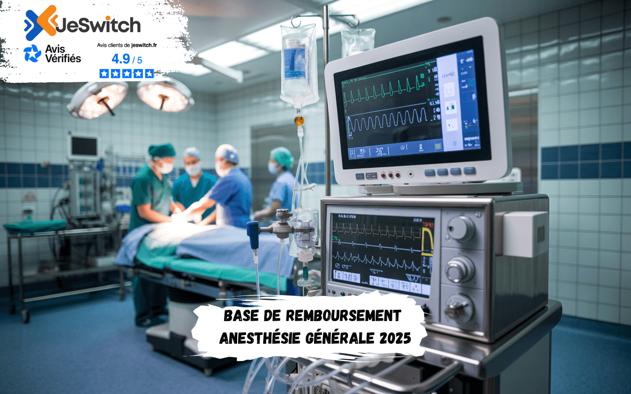 Image principale de l'article: Base de Remboursement Anesthésie Générale 2025 : Tarifs et Prise en Charge | JeSwitch - Actualités Mutuelle Santé JeSwitch