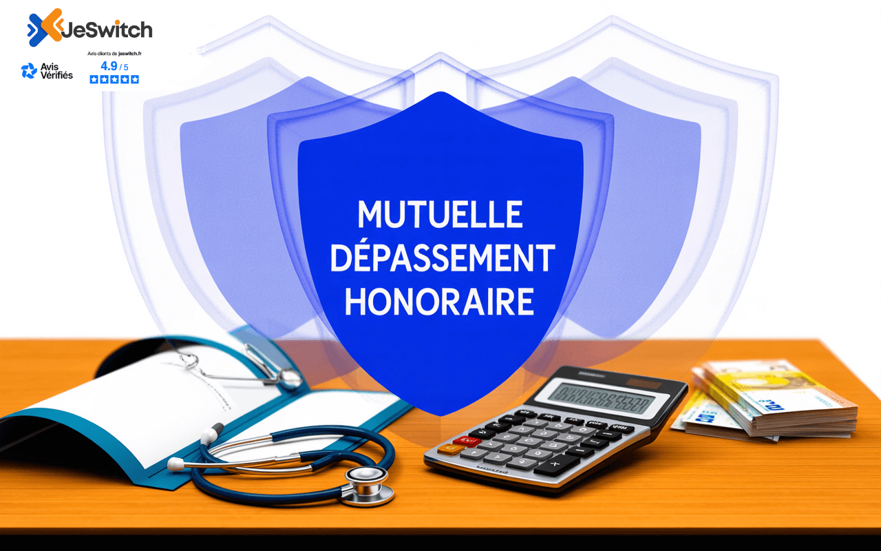 Image principale de l'article: Mutuelle Dépassement Honoraire 2025 : Économisez 416€/an - Actualités Mutuelle Santé JeSwitch