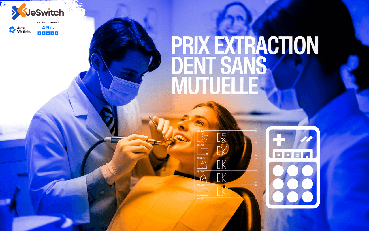 Image principale de l'article: Prix Extraction Dent Sans Mutuelle 2025 - Actualités Mutuelle Santé JeSwitch