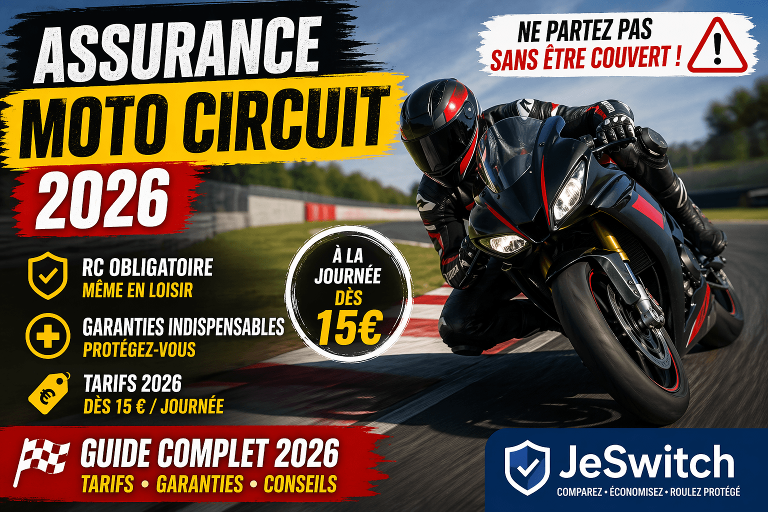 Image de l'article: Assurance Moto Circuit : Guide Complet - Actualités assurance moto JeSwitch