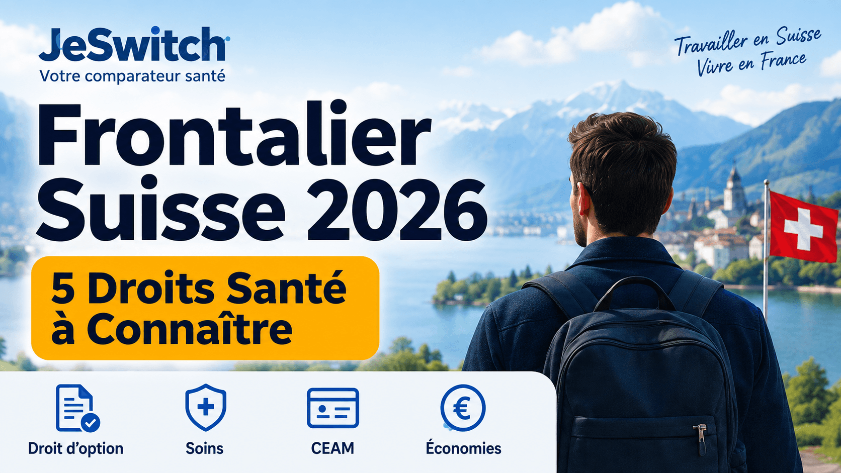 Image de l'article: Frontalier Suisse 2026 : 5 Droits Santé à Connaître - Actualités mutuelle santé JeSwitch