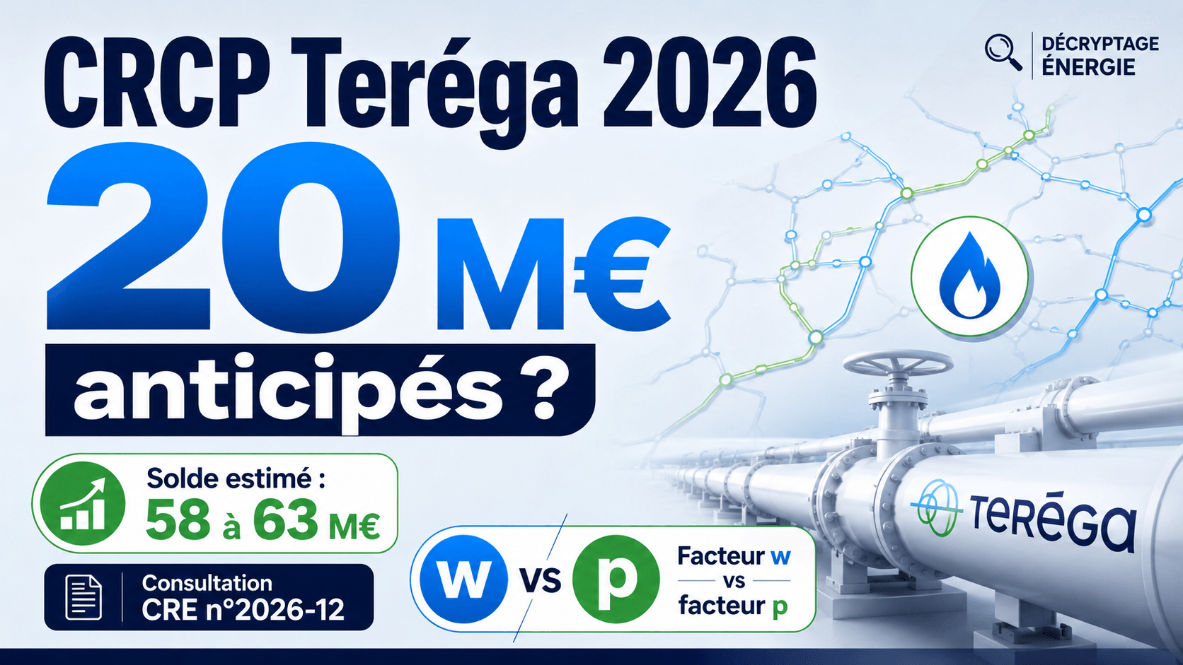 Image principale de l'article: Apurement CRCP Teréga 2026 : 20 M€ Anticipés - Actualités Énergie JeSwitch