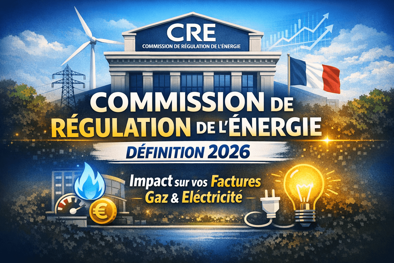 Image principale de l'article: Commission de Régulation de l'Énergie (CRE) : Définition 2026 - Actualités Énergie JeSwitch
