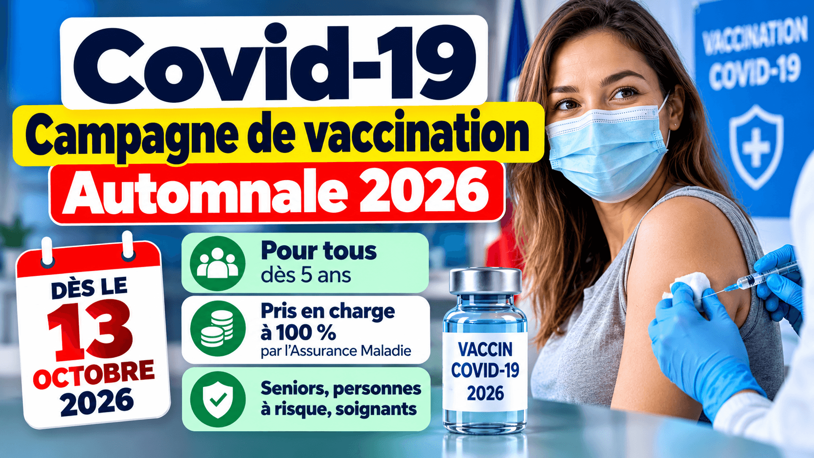 Image principale de l'article: Covid-19 lancement de la campagne de vaccination automnale - Actualités Mutuelle Santé JeSwitch