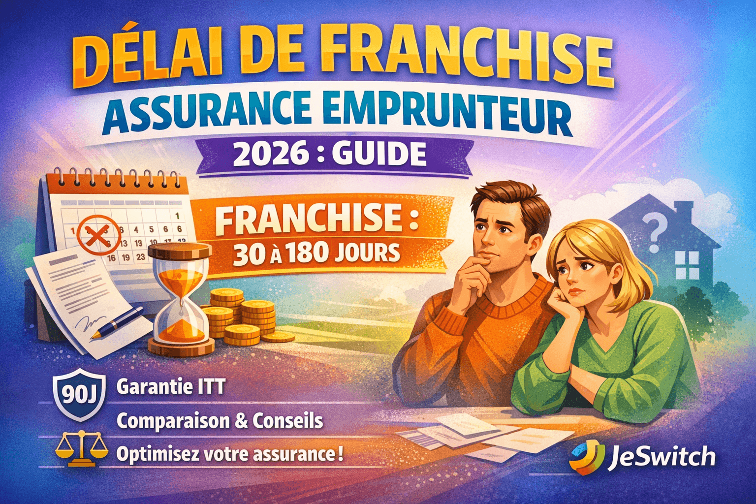 Image de l'article: Délai de Franchise Assurance Emprunteur 2026 : Guide - Actualités assurance emprunteur JeSwitch