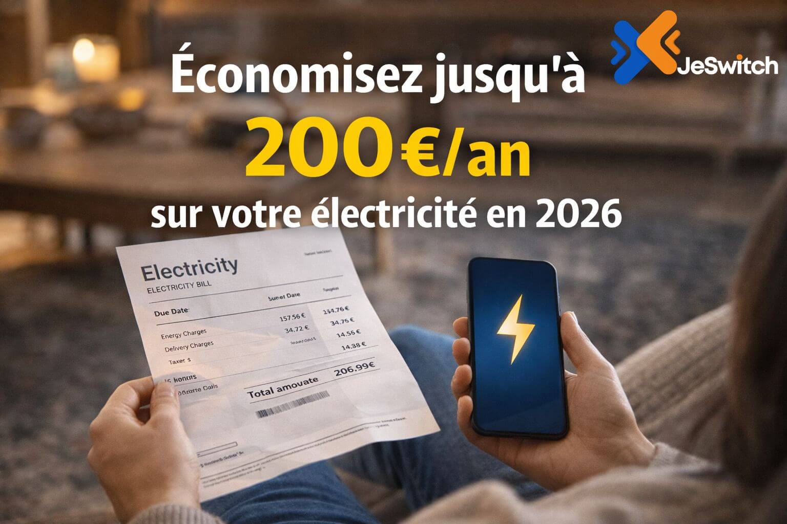 Image de l'article: Fournisseur d'électricité le moins cher : prix & avis 2026 - Actualités énergie JeSwitch
