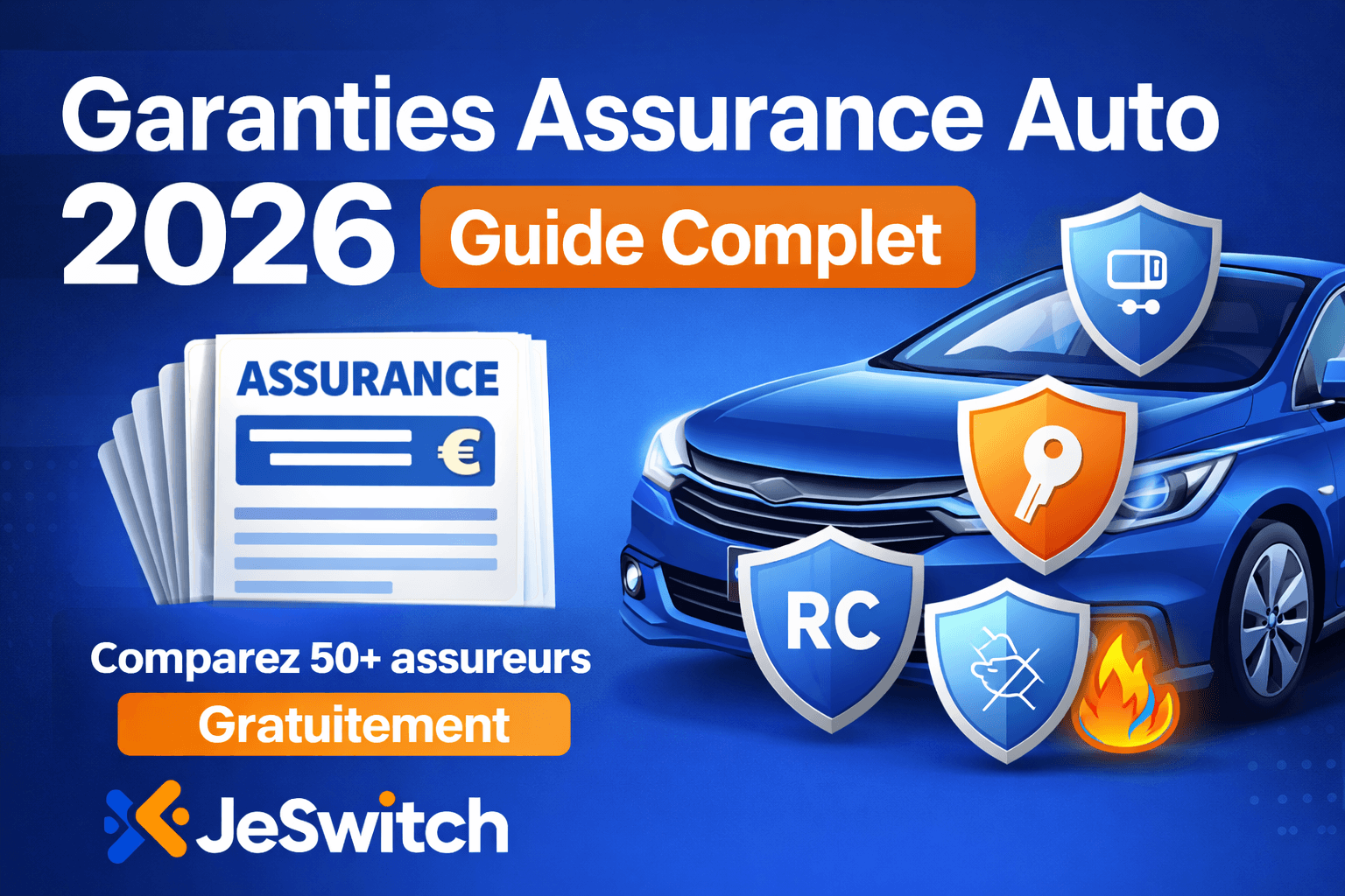 Image de l'article: Garanties Assurance Auto 2026 : Guide Complet - Actualités assurance moto JeSwitch