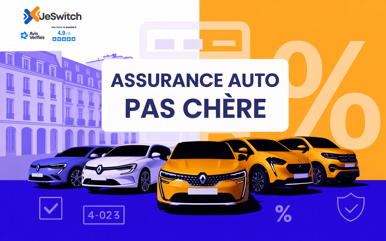 Image principale de l'article: Assurance Auto Pas Chère 2025 : Économisez jusqu'à 416€ par an - Actualités Assurance Auto JeSwitch