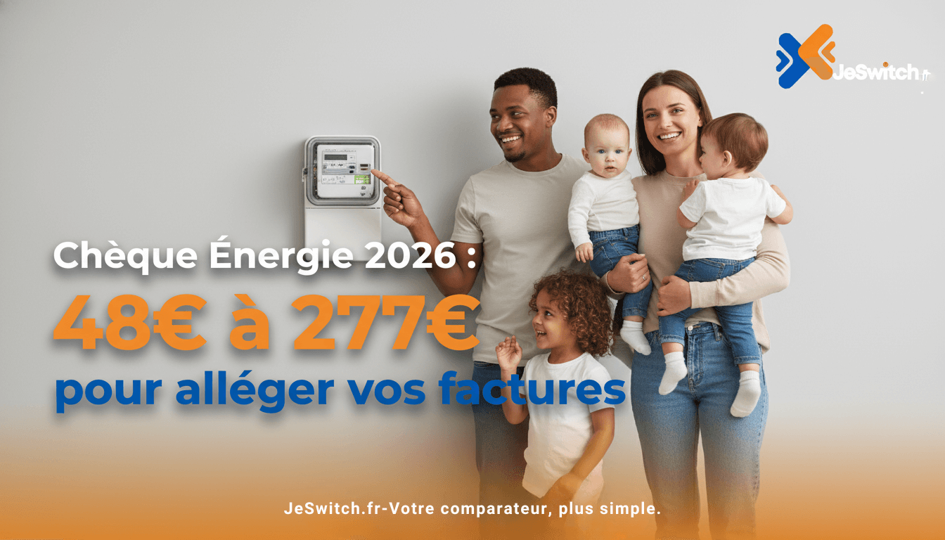 Image de l'article: Chèque Énergie 2026 : Comment en Bénéficier ? Guide Complet  | JeSwitch - Actualités énergie JeSwitch
