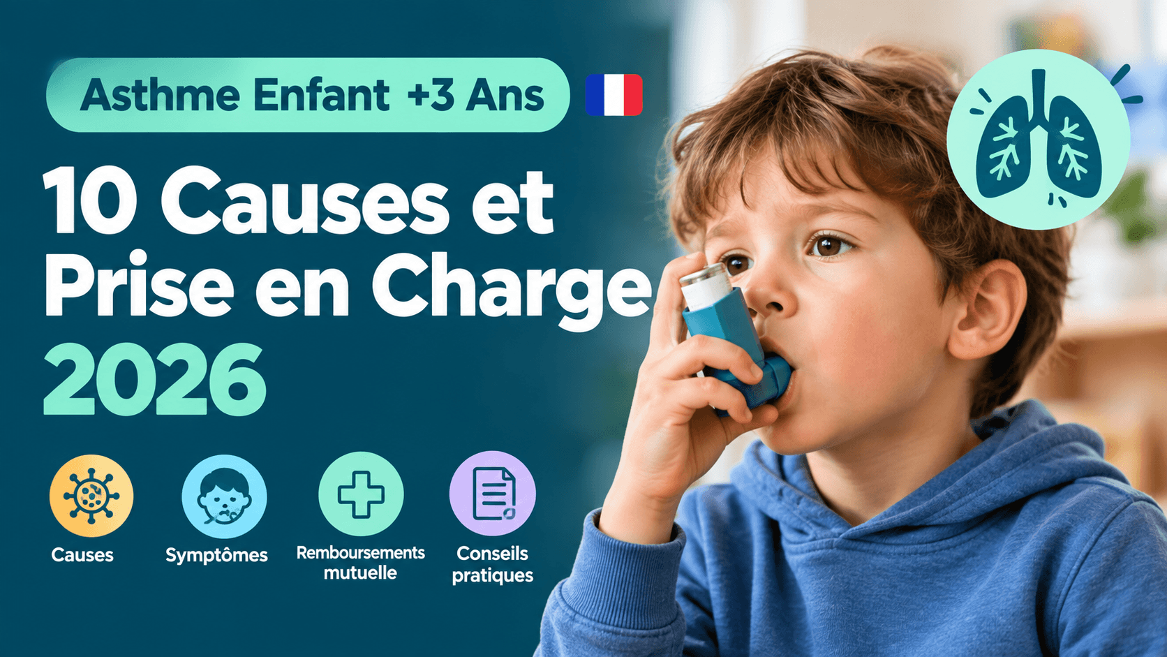 Image de l'article: Asthme Enfant +3 Ans : 10 Causes et Prise en Charge 2026 - Actualités mutuelle santé JeSwitch