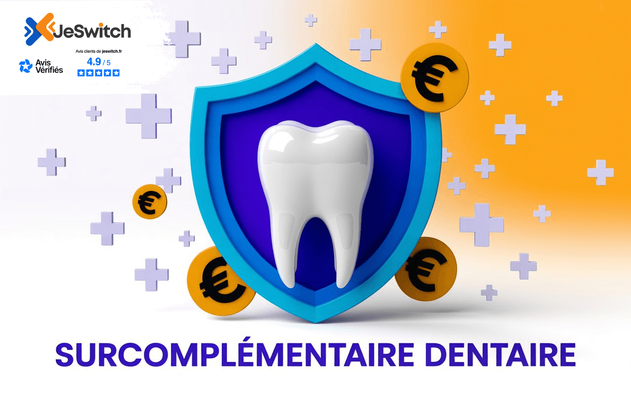 Image principale de l'article: Surcomplémentaire Dentaire 2025 : Économisez 756€/an Tarifs dès 12€/mois - Actualités Mutuelle Santé JeSwitch